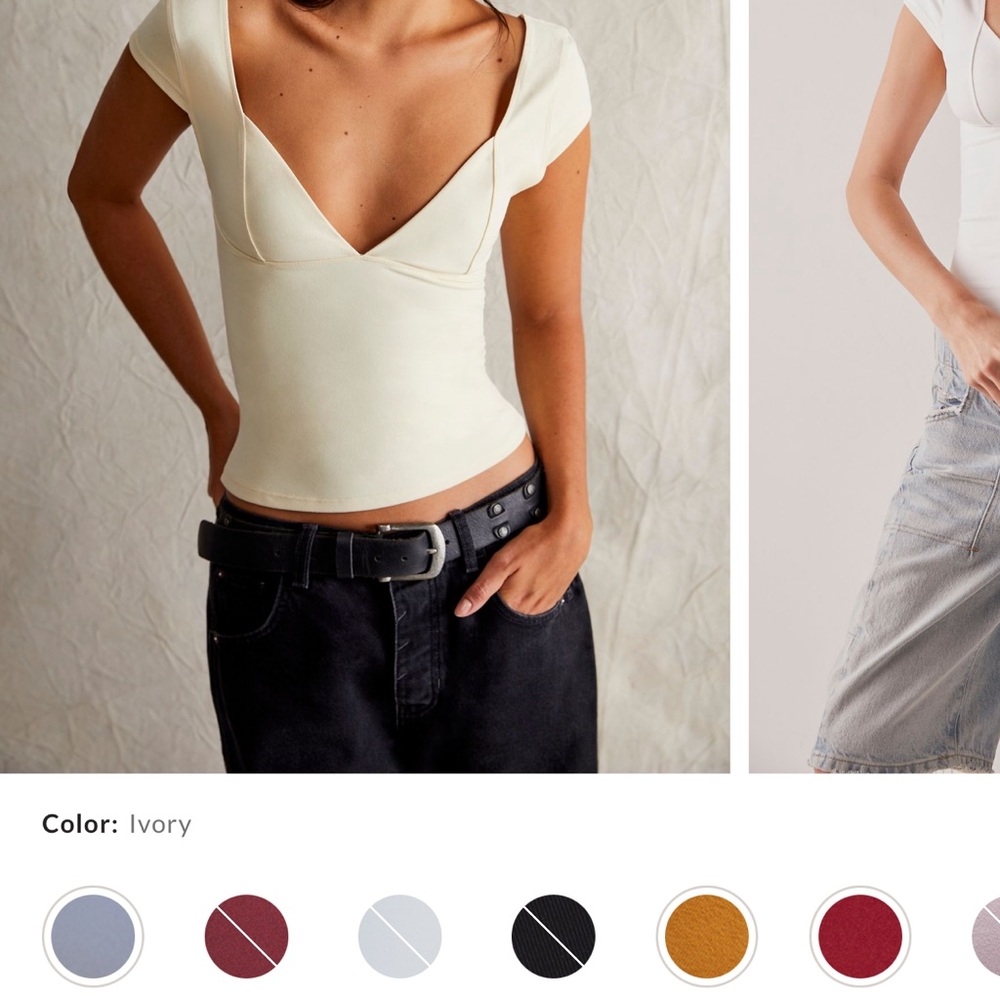 Free People Ivory Tank Top